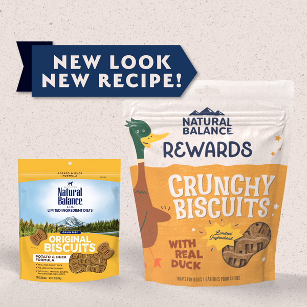 Natural Balance Rewards Crunchy Biscuits Dog Treats for Small Breeds with Real Duck