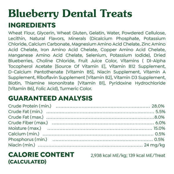 Greenies Large Blueberry Dental Dog Chews
