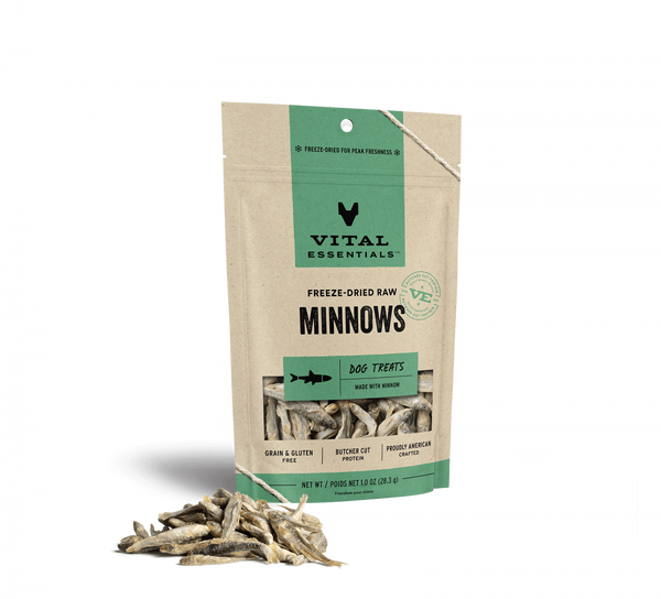 Vital Essentials Freeze Dried Grain Free Minnows Treats for Dogs