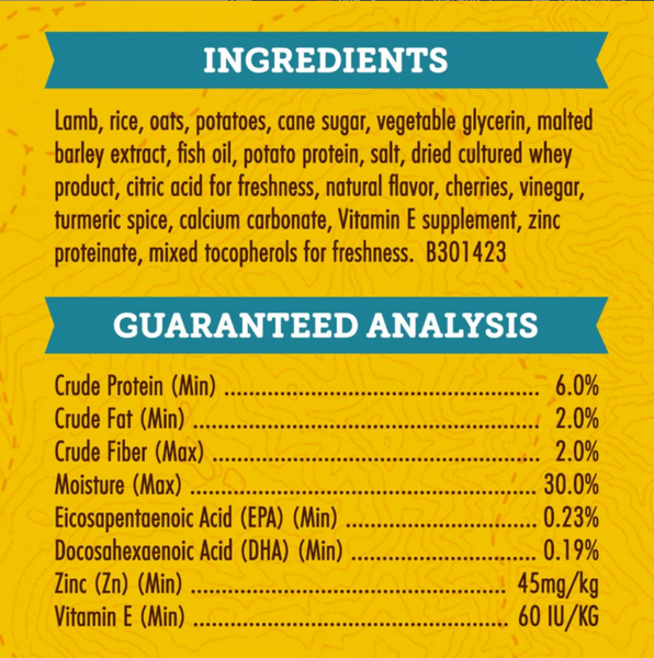 Zukes Puppy Naturals Grain Free Lamb Dog Treats