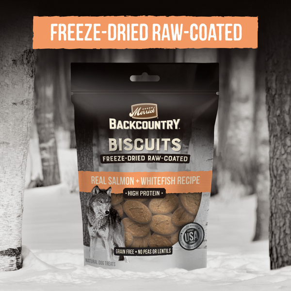 Merrick Backcountry Raw Coated Salmon and Whitefish Freeze Dried Dog Treats