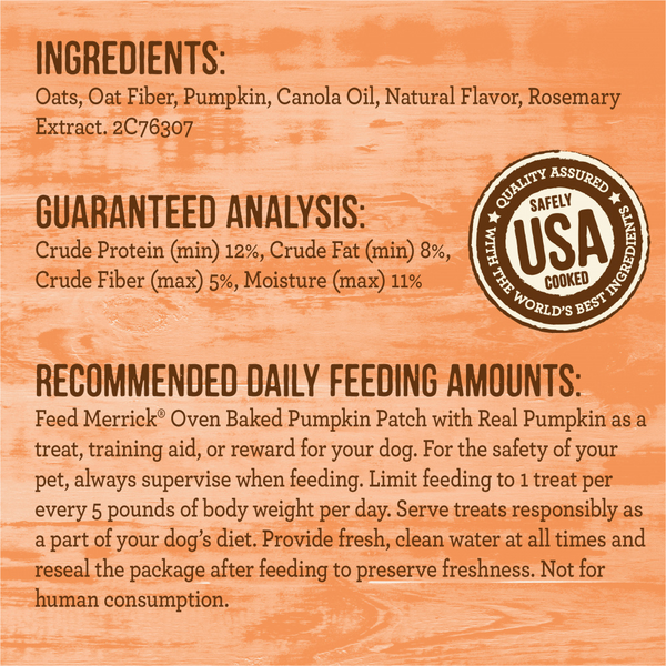 Merrick Pumpkin Patch Oven Baked Dog Treats