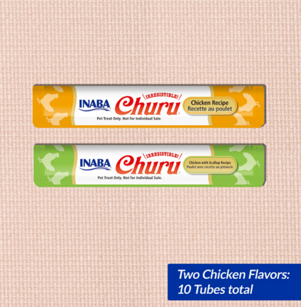 Inaba Churu Chicken Puree Cat Treats Variety Pack
