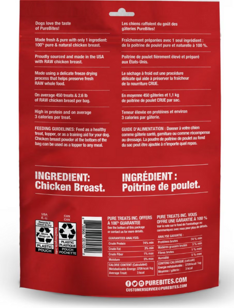PureBites Freeze Dried Chicken Breast Dog Treats