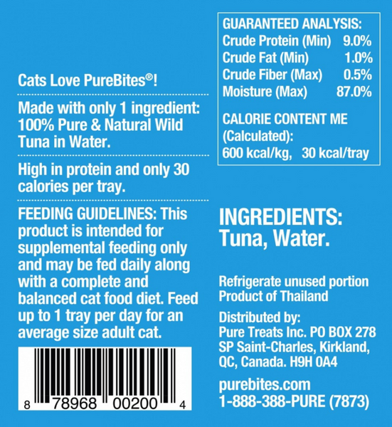 PureBites Mixer Wild Skipjack Tuna in Water Cat Food/Topper/Treat