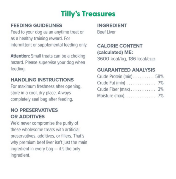Dr. Marty Tilly's Treasures Beef Liver Dog Treat