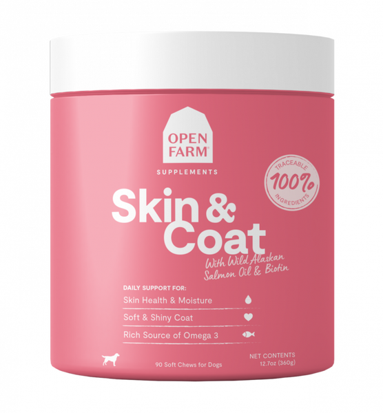 Open Farm Skin & Coat Supplement Dog Chews