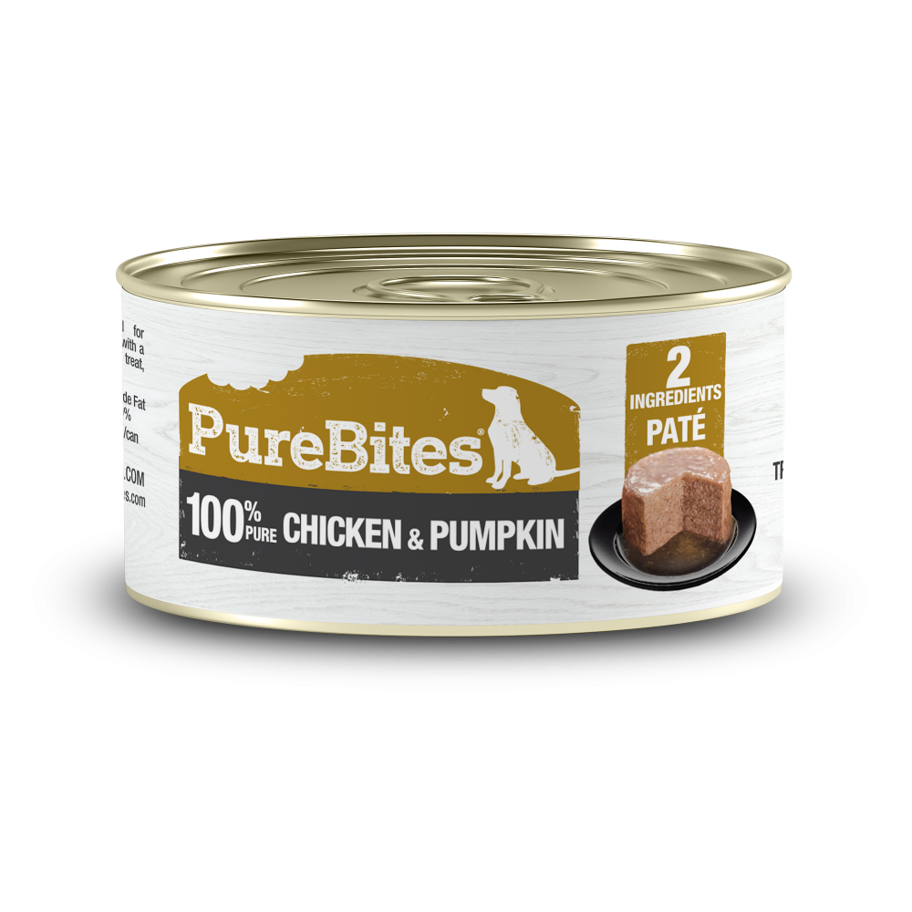 PureBites 100% Pure Chicken & Pumpkin Pate Dog Treat
