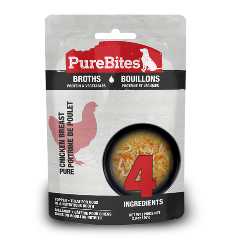 PureBites Broths Chicken & Vegetables Dog Treat/Topper