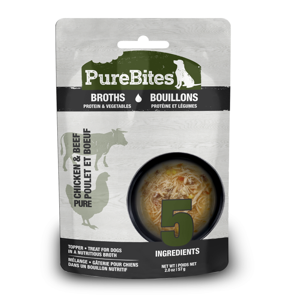 PureBites Broths Chicken, Beef & Vegetables Dog Treat/Topper