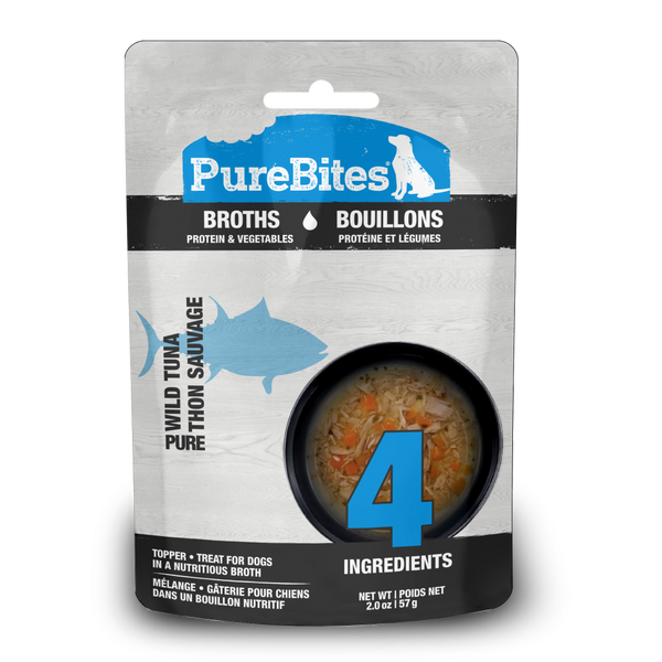 PureBites Broths Tuna & Vegetables Dog Treat/Topper