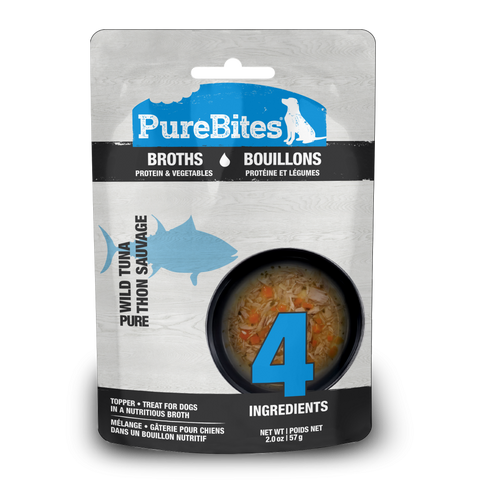 PureBites Broths Tuna & Vegetables Dog Treat/Topper