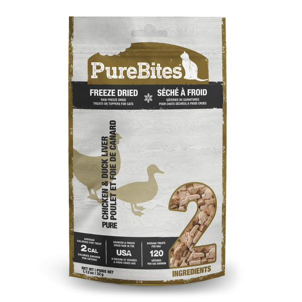 PureBites Freeze Dried Chicken & Duck Liver Cat Treats