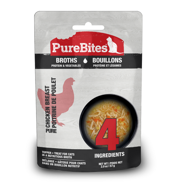 PureBites Broths Chicken & Vegetables Cat Treat/Topper