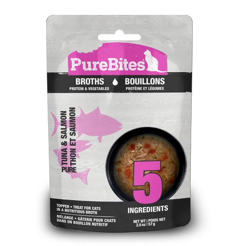 PureBites Broths Tuna, Salmon & Vegetables Cat Treat/Topper