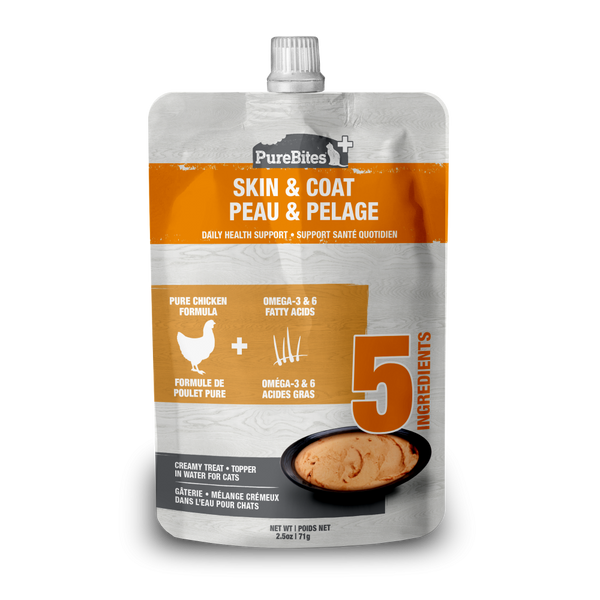 PureBites Plus Skin & Coat Squeezables Cat Treat/Topper