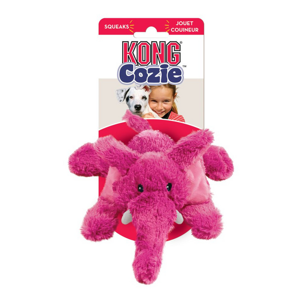 Kong Elmer Elephant Cozie Plush Dog Toy