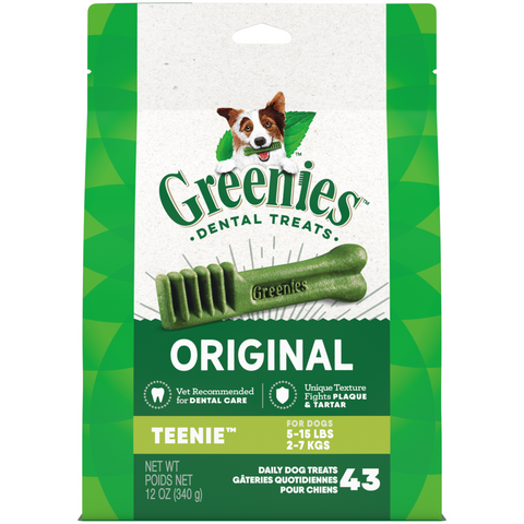 Greenies Adult Natural Dental Dog Treats Teenie Size, Original Flavor