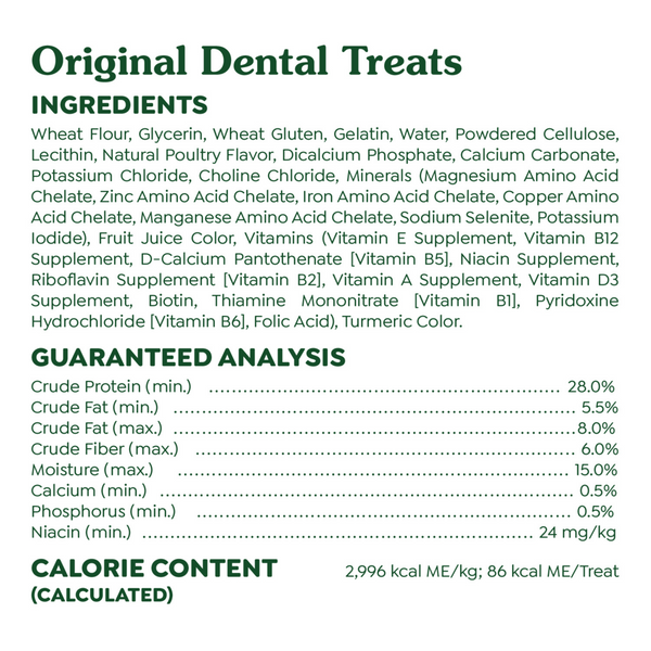 Greenies Original Dental Dog Chews Regular
