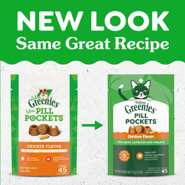 Greenies Pill Pockets Feline Chicken Flavor Cat Treats