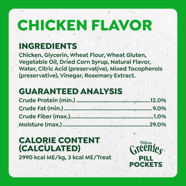 Greenies Pill Pockets Feline Chicken Flavor Cat Treats