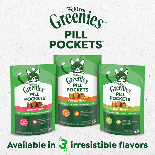 Greenies Pill Pockets Feline Chicken Flavor Cat Treats