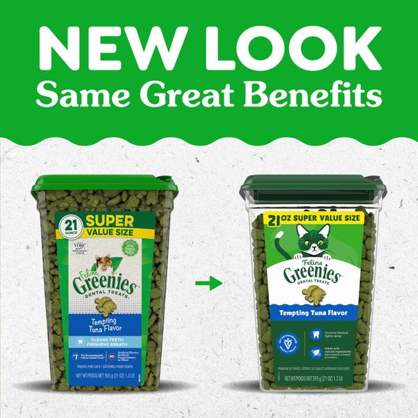 Greenies Feline Dental Tempting Tuna Flavor Cat Treats