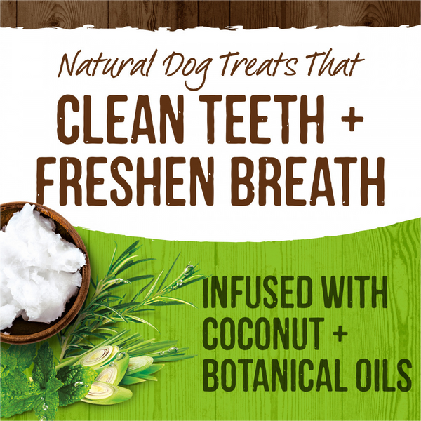Merrick Fresh Kisses Coconut Oil and Botanics Dental Dog Chews Large