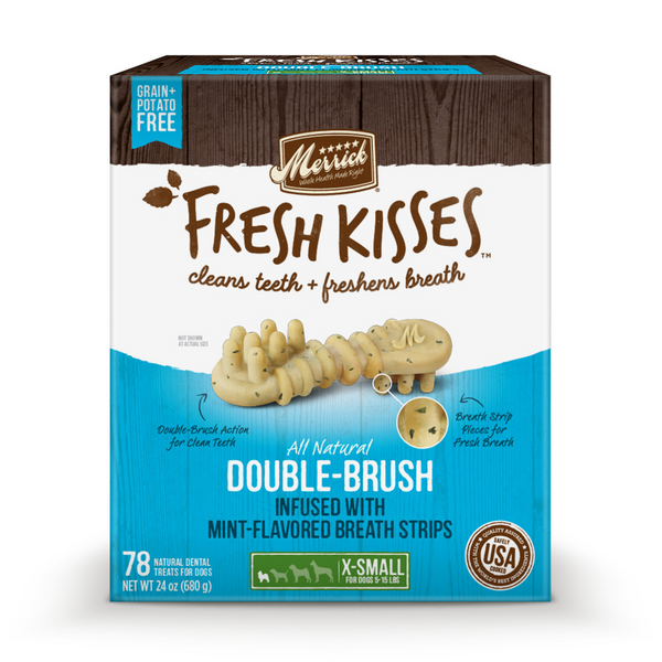 Merrick Fresh Kisses Mint Dental Dog Chews Extra Small
