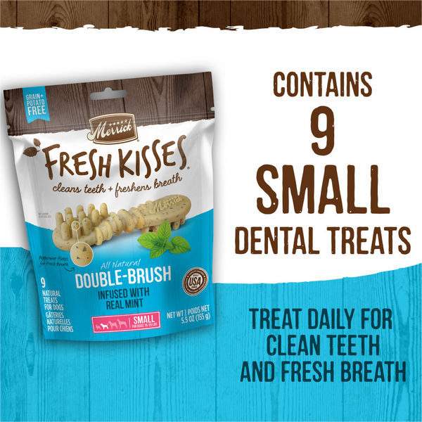 Merrick Fresh Kisses Mint Dental Dog Chews Small