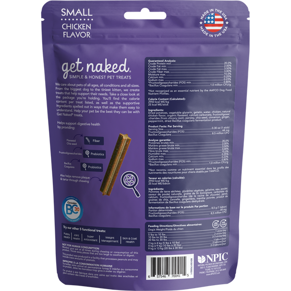 N-Bone Get Naked Grain Free Digestive Health Dental Chew Dog Treats