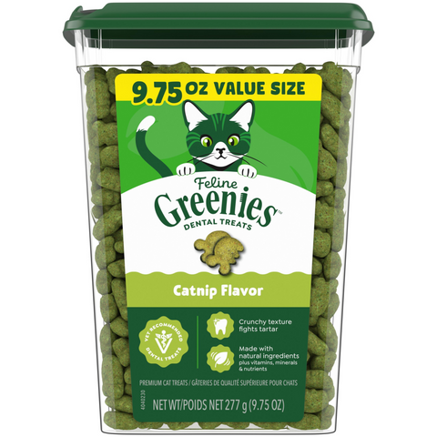 Feline Greenies Adult Dental Catnip Flavor Cat Treats