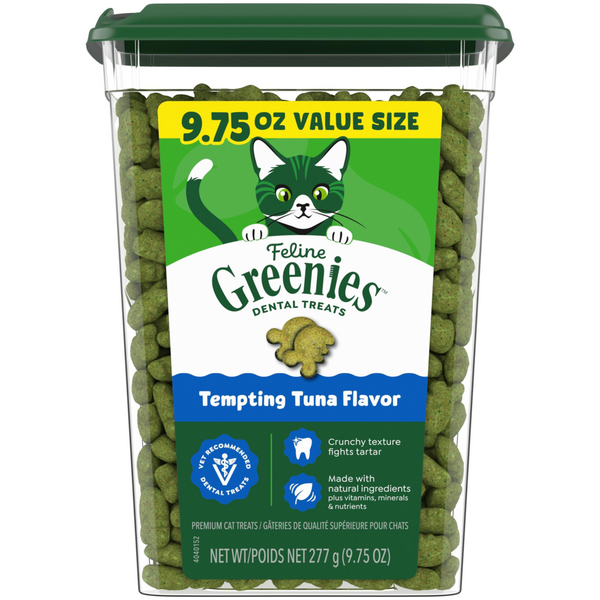 Feline Greenies Adult Dental Tempting Tuna Flavor Cat Treats