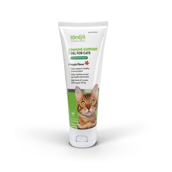Tomlyn Immune Support L-Lysine Maple Flavor Gel for Cats