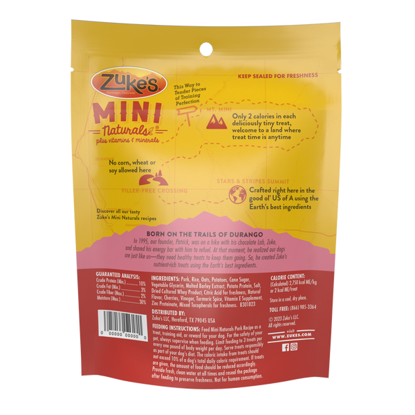 Zukes Mini Natural Pork Dog Treat