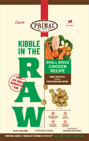 Primal Canine Small Breed Recipe Kibble in the Raw