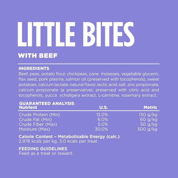 NutriSource Grain Free Little Bites Beef Dog Treat