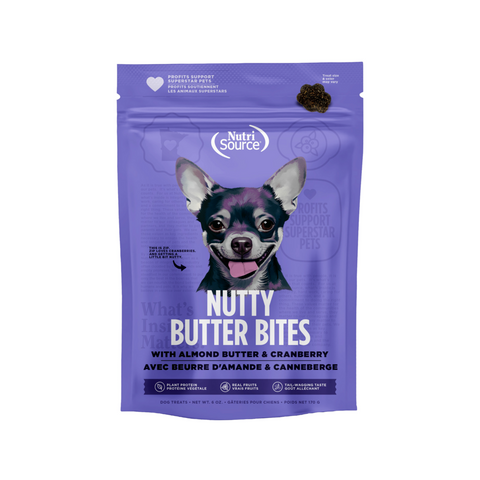 NutriSource Cranberry Almond Butter Nutty Butter Dog Bites