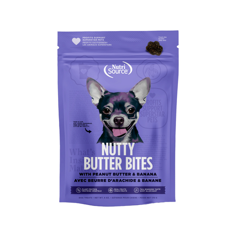 NutriSource Banana Peanut Butter Nutty Butter Dog Bites