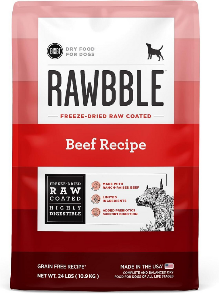 Bixbi Rawbble Freeze Dried Coated Beef Kibble Recipe for Dogs