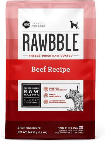 Bixbi Rawbble Freeze Dried Coated Beef Kibble Recipe for Dogs