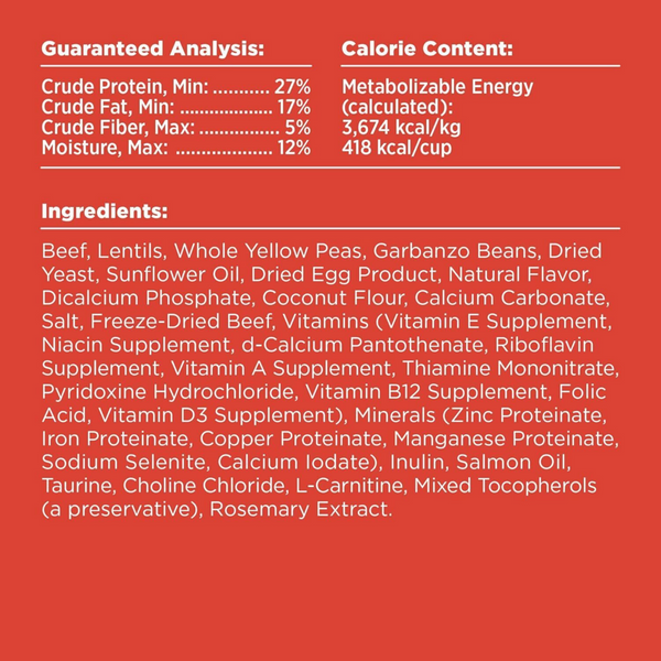 Bixbi Rawbble Freeze Dried Coated Beef Kibble Recipe for Dogs