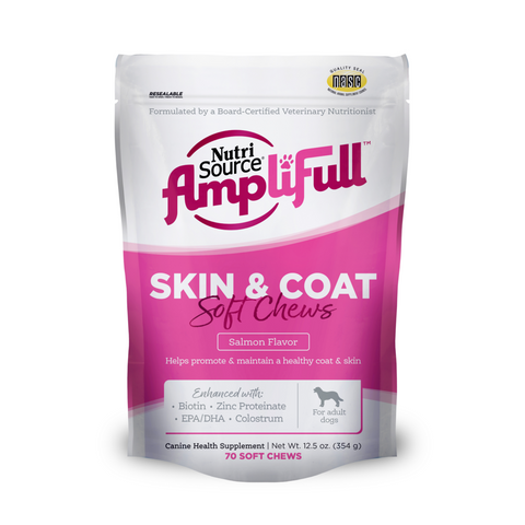 NutriSource AmpliFull Skin & Coat Dog Soft Chew Supplement