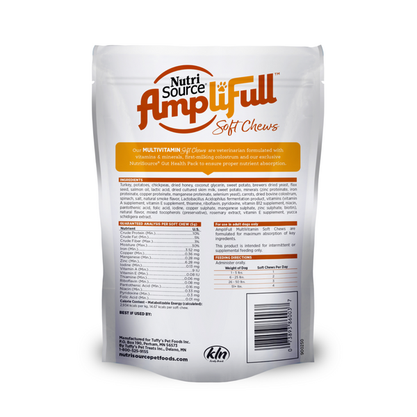 NutriSource AmpliFull MultiVitmain Dog Soft Chew Supplement