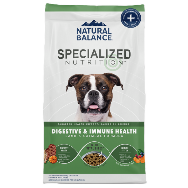 Natural Balance Specialized Nutrition Dry Dog Food, Digestive & Immune Health Lamb & Oatmeal Formula