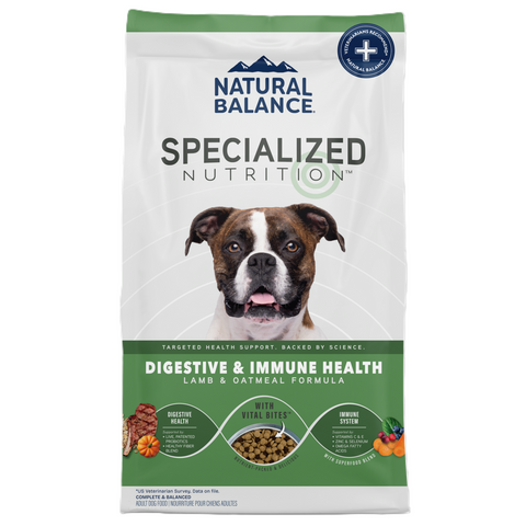 Natural Balance Specialized Nutrition Dry Dog Food, Digestive & Immune Health Lamb & Oatmeal Formula