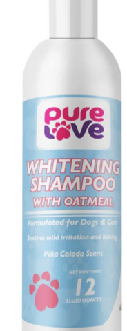Pure Love Whitening Shampoo with Oatmeal for Dogs and Cats-Pina Colada Scent