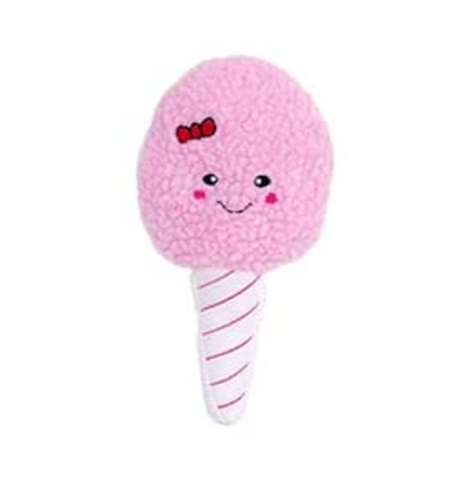 ZippyPaws Squeakie Pattiez Cotton Candy Plush Dog Toy