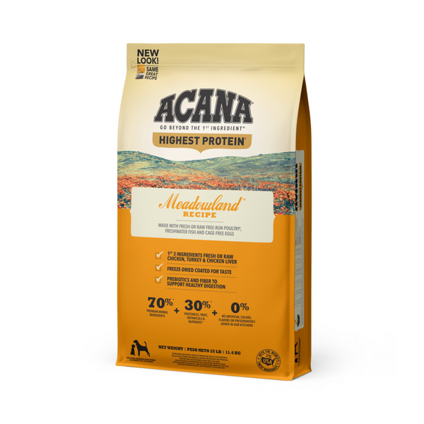 Acana Highest Protein Dry Dog Food Meadowland Recipe