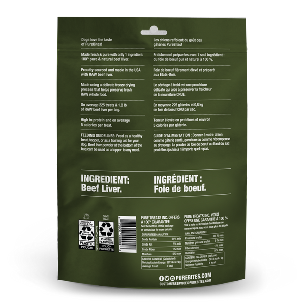 PureBites Freeze Dried Beef Liver Dog Treats
